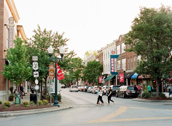 Historic Main Street in downtown Franklin, Tenn.