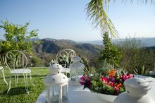 Intimate events space overlooking the Mediterranean Sea