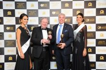 Complex General Manager Thomas Schoen is presented with Pine Cliffs Resort's two 2016 World Travel Awards