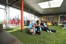 Melbourne Metro YHA rooftop lounge