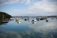 Mylor, moorings and glassy water