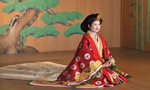 Woman dressed in jūnihitoe, one of the most elaborate outfits seen at the festival. Image courtesy of http://junihitoe.jp/