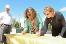 Pictured: Moss & Associates Chairman & CEO Bob Moss; Palm Beach County Commissioner Priscilla Taylor and City of West Palm Beach