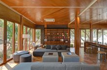 The chic waiting room at Javvu Spa