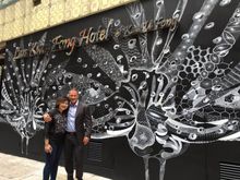 Rebecca Kwan, General Manager of Lan Kwai Fong Hotel @ Kau U Fong and Roland Jegge, Executive Vice President Worldhotels Asia Pa