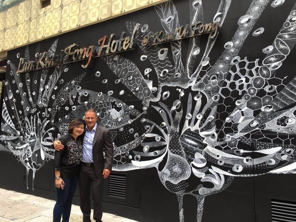 Rebecca Kwan, General Manager of Lan Kwai Fong Hotel @ Kau U Fong and Roland Jegge, Executive Vice President Worldhotels Asia Pa