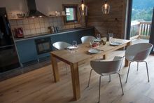 Chalet Deux Chevaux - dining area with a view