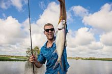 Fishing at Yellow Water Billabong, Kakadu