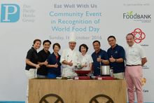 From left to right: Ms Nichol Ng and Mr Nicholas Ng, Co-Founders, Food Bank Singapore; Ms Foo Mee Har, Adviser to Ayer Rajah Gra