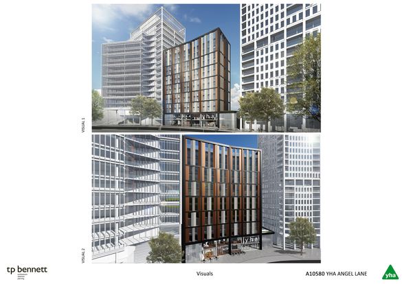 An artist's impression of YHA's proposed London 'Super Hostel' located next to Queen Elizabeth Olympic Park