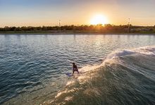 Surfer at NLand Surf Park