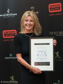 Emma Willis, Picking up her award for Best Charitable Initiative, for Style for Soldiers