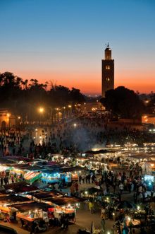 Djema El Fnaa, Marrakech, at dusk