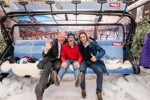 Eddie the Eagle with Ralph Strampfer and the Austrian Ambassador