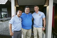 L-R Justin Juhun, Dato Mark Yeoh and Dennis Gordienko at Gaya Island Resort