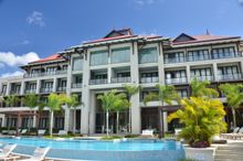 EXTERIOR OF EDEN BLEU HOTEL BY DAY 