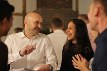 Simon Rimmer chats to guests at Burley Manor