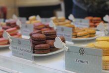 Macarons on display at the Producers' Market