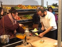 Squash pasta demonstration at Village Veg - New Forest Food & Drink Festival Week