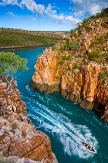 Zodiac cruise through the Horizontal Waterfalls, Kimberley Coast, Australia