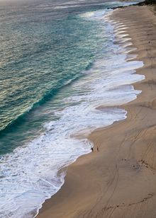 Patterns on the beach from a Scenic Helicopters flight, Margaret River 