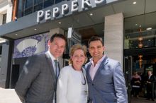 L-R: Michael Moret-Lalli, Lord Mayor Lisa Scaffidi and Christian Boucousis