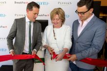 L-R: Michael Moret-Lalli, Lord Mayor Lisa Scaffidi and Christian Boucousis
