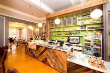 The contemporary cafe bar at YHA Brighton