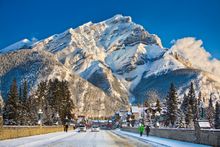 Banff Avenue in Winter