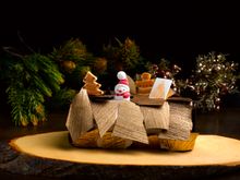 Signature Chocolate Yule Log with Gold Flakes