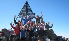 KE Adventure group summit North Africa's highest peak Mount Toubkal