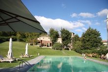 Hotel Abbazia San Faustino converted from a 13th century abbey