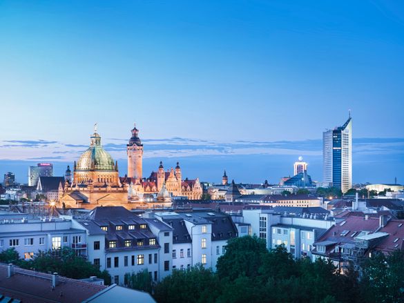 Above the rooftops of Leipzig
