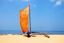 Sri Lanka fishing boat - Negombo Beach