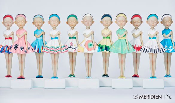 Le Méridien unveils collaboration with Chinese art collective X+Q Art, celebrating the unique sense of place of the eleven Le Méridien hotels across Greater China. From left to right: Le Royal Méridien Shanghai, Le Méridien Cyberport, Le Méridien Qingdao,