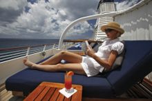 SeaDream's Balinese Dream Beds for day & night relaxtion