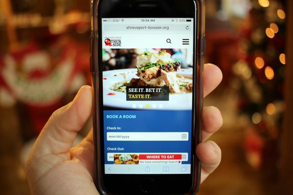 The new website of the Shreveport-Bossier Convention and Tourist Bureau is designed to be mobile-friendly.
