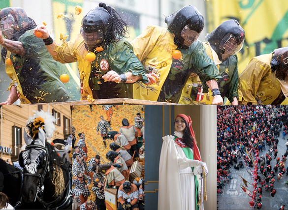 Battle of the Oranges at the Carnival of Ivrea