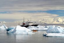 Polar Pioneer in Neko Harbour, Antarctica