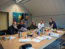 Gremium: v.l. Hannes Helmke, Stephan Baumkötter, Birte Junge, Friederike Goedecke, Moritz Berg, Marcus Große
