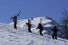 Skiers Hiking the Powder - www.skiclub.co.uk