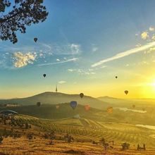 Canberra Balloon Spectacular over National Arboretum Canberra by @travelnbeyond 