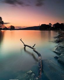 Lake Burley Griffin at sunset by @ab4nk 