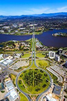 Aerial shot of Canberra by @glenn_photographer 