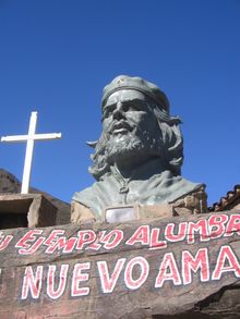 La Higuera: monument to Che