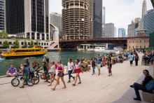 Chicago Riverwalk by day