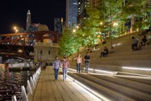 Chicago Riverwalk by night