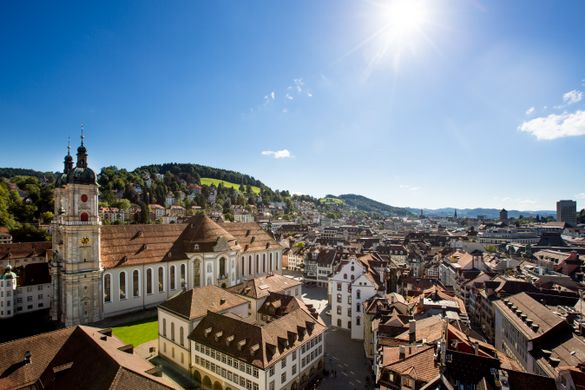 Luftaufnahme Stiftsbezirk St.Gallen Luftaufnahme Stiftsbezirk St.Gallen
