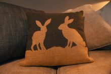 Sett Cottage - hares cushion