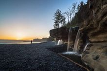 Sandcut Beach at sunset